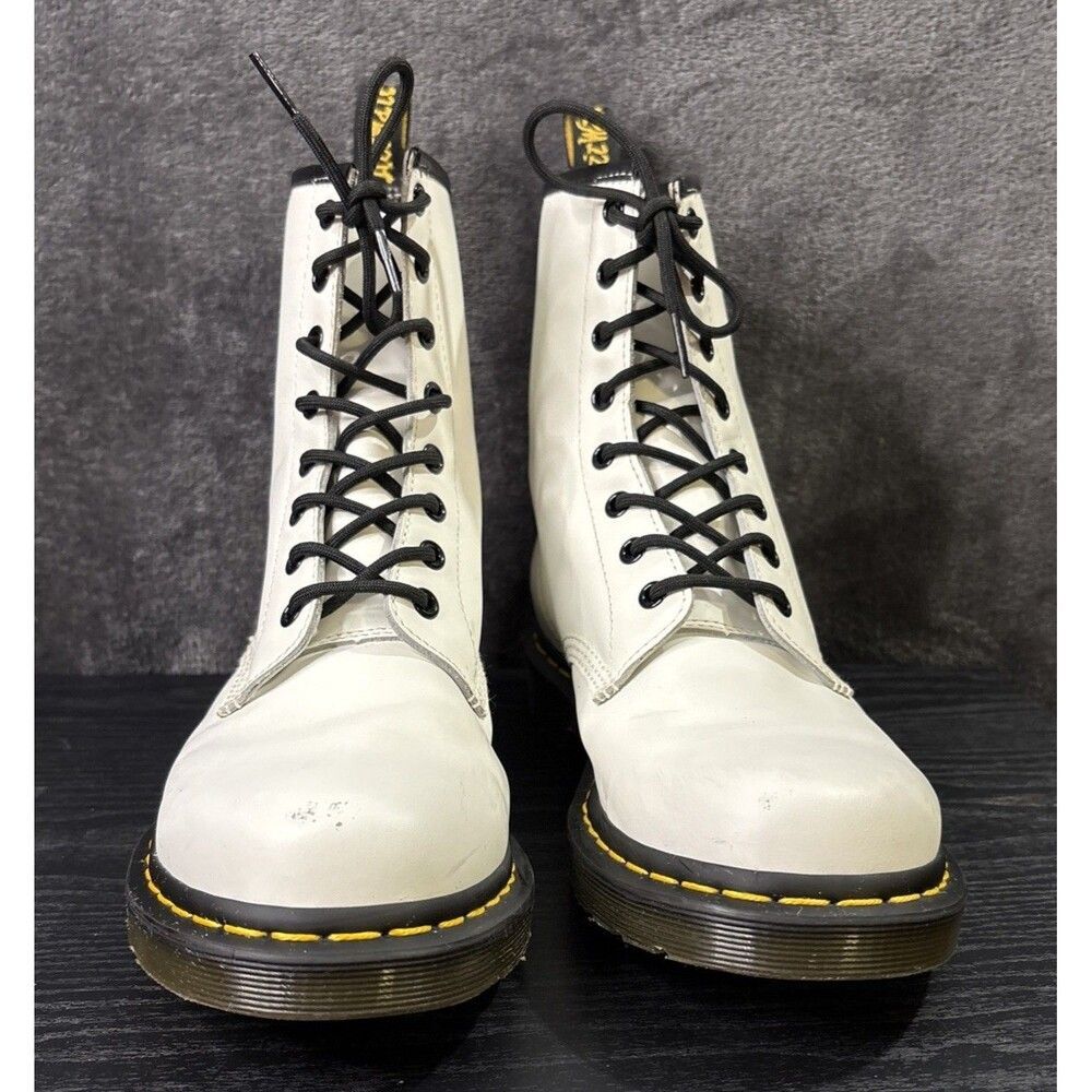 Dr. Martín Luana White Leather Boot Sz 10